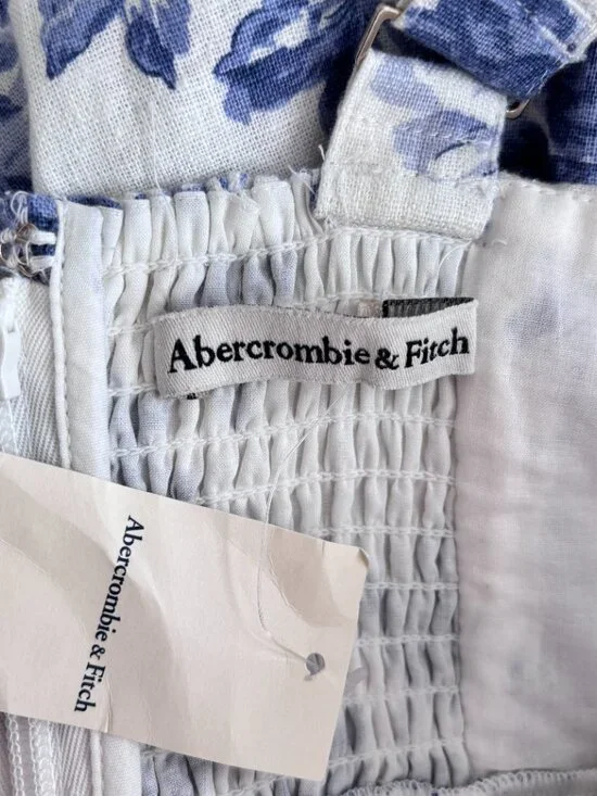 Abercrombie & Fitch Emerson Fit & Flare Linen Midi Dress - Picture 10 of 10